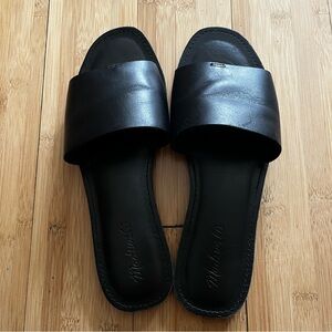 Madewell The Boardwalk Post Slide Sandal - Black 9.5